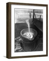 Molten Steel, Park Gate Iron and Steel Co, Rotherham, South Yorkshire, April 1955-Michael Walters-Framed Photographic Print