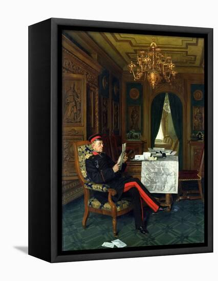Moltke in Versailles, 1872-Anton Alexander von Werner-Framed Stretched Canvas