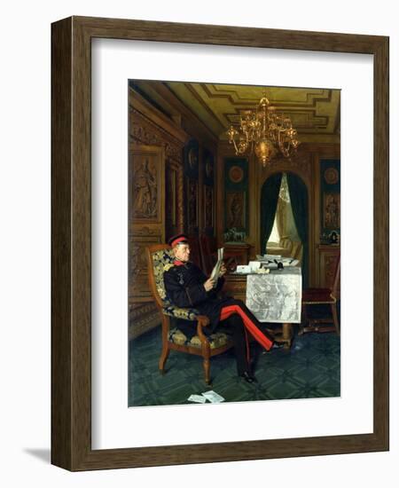 Moltke in Versailles, 1872-Anton Alexander von Werner-Framed Premium Giclee Print