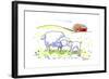 Mom and lamb-Jennifer Zsolt-Framed Giclee Print