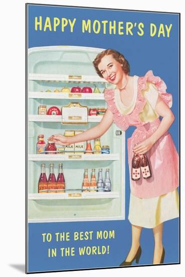 Mom at Fridge-null-Mounted Art Print