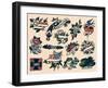 Mom, Guns & True Love, Authentic Tattoo Flash by Norman Collins, aka, Sailor Jerry-null-Framed Art Print