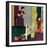 "Mom, I Cleaned My Room!", April 2, 1955-Richard Sargent-Framed Giclee Print