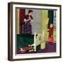 "Mom, I Cleaned My Room!", April 2, 1955-Richard Sargent-Framed Premium Giclee Print