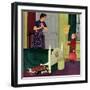 "Mom, I Cleaned My Room!", April 2, 1955-Richard Sargent-Framed Premium Giclee Print