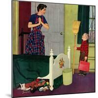 "Mom, I Cleaned My Room!", April 2, 1955-Richard Sargent-Mounted Premium Giclee Print