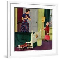 "Mom, I Cleaned My Room!", April 2, 1955-Richard Sargent-Framed Giclee Print