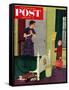 "Mom, I Cleaned My Room!" Saturday Evening Post Cover, April 2, 1955-Richard Sargent-Framed Stretched Canvas