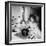 Mom Prepares Dinner with the Kids Watching, Ca. 1962-null-Framed Photographic Print