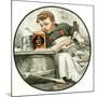 "Mom's Helper" or "Peeling Potatoes", January 29,1921-Norman Rockwell-Mounted Giclee Print