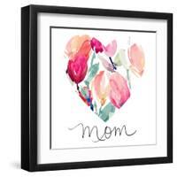 Mom with Tulip Heart-Lanie Loreth-Framed Art Print