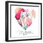 Mom with Tulip Heart-Lanie Loreth-Framed Art Print