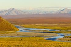 Mountains and Winding River in Tundra Valley-Momatiuk - Eastcott-Framed Photographic Print