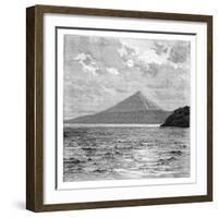 Mombacho Volcano and the Shores of Lake Nicaragua, C1890-null-Framed Giclee Print