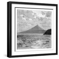 Mombacho Volcano and the Shores of Lake Nicaragua, C1890-null-Framed Giclee Print