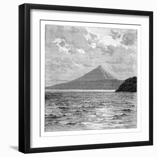 Mombacho Volcano and the Shores of Lake Nicaragua, C1890-null-Framed Giclee Print