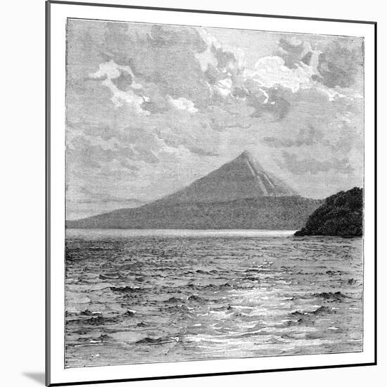 Mombacho Volcano and the Shores of Lake Nicaragua, C1890-null-Mounted Giclee Print