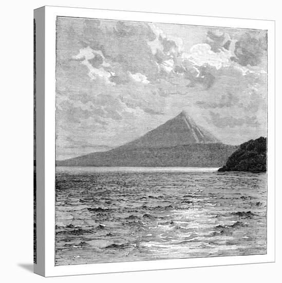 Mombacho Volcano and the Shores of Lake Nicaragua, C1890-null-Stretched Canvas