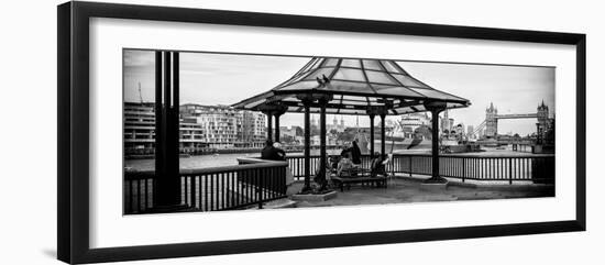 Moment of Life along the River Thames in London - The Tower Bridge in the background - London - UK-Philippe Hugonnard-Framed Photographic Print