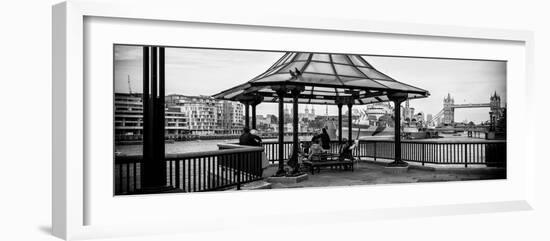 Moment of Life along the River Thames in London - The Tower Bridge in the background - London - UK-Philippe Hugonnard-Framed Photographic Print