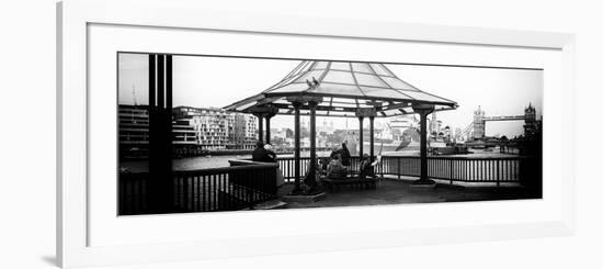 Moment of Life along the River Thames in London - The Tower Bridge in the background - London - UK-Philippe Hugonnard-Framed Photographic Print