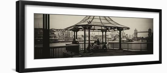 Moment of Life along the River Thames in London - The Tower Bridge in the background - London - UK-Philippe Hugonnard-Framed Photographic Print