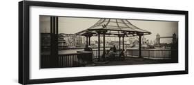 Moment of Life along the River Thames in London - The Tower Bridge in the background - London - UK-Philippe Hugonnard-Framed Photographic Print