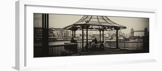 Moment of Life along the River Thames in London - The Tower Bridge in the background - London - UK-Philippe Hugonnard-Framed Photographic Print