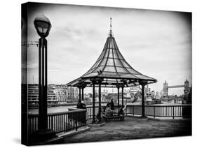 Moment of Life along the River Thames in London - The Tower Bridge in the background - London - UK-Philippe Hugonnard-Stretched Canvas