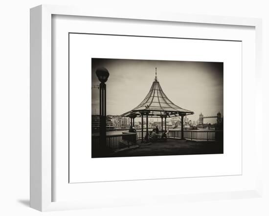 Moment of Life along the River Thames in London - The Tower Bridge in the background - London - UK-Philippe Hugonnard-Framed Art Print