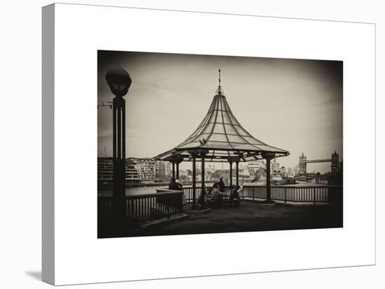 Moment of Life along the River Thames in London - The Tower Bridge in the background - London - UK-Philippe Hugonnard-Stretched Canvas