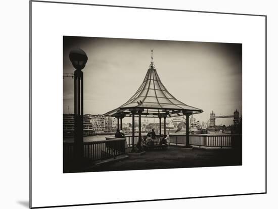 Moment of Life along the River Thames in London - The Tower Bridge in the background - London - UK-Philippe Hugonnard-Mounted Art Print