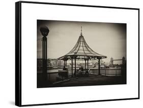 Moment of Life along the River Thames in London - The Tower Bridge in the background - London - UK-Philippe Hugonnard-Framed Stretched Canvas