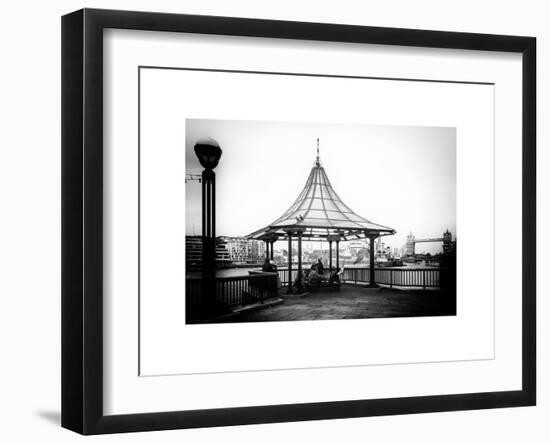 Moment of Life along the River Thames in London - The Tower Bridge in the background - London - UK-Philippe Hugonnard-Framed Art Print