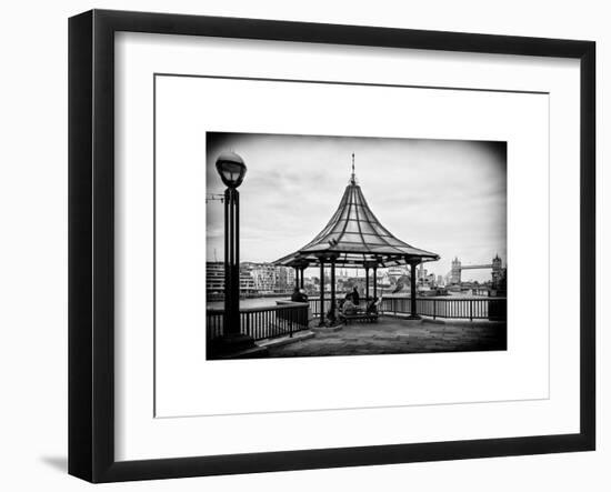 Moment of Life along the River Thames in London - The Tower Bridge in the background - London - UK-Philippe Hugonnard-Framed Art Print