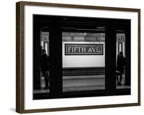 Moment of Life in NYC Subway Station to the Fifth Avenue - Manhattan - New York City-Philippe Hugonnard-Framed Photographic Print