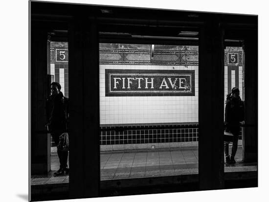 Moment of Life in NYC Subway Station to the Fifth Avenue - Manhattan - New York City-Philippe Hugonnard-Mounted Photographic Print