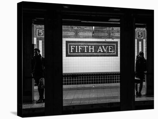 Moment of Life in NYC Subway Station to the Fifth Avenue - Manhattan - New York City-Philippe Hugonnard-Stretched Canvas