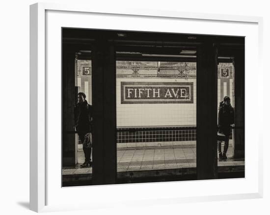 Moment of Life in NYC Subway Station to the Fifth Avenue - Manhattan - New York City-Philippe Hugonnard-Framed Photographic Print