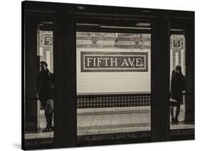 Moment of Life in NYC Subway Station to the Fifth Avenue - Manhattan - New York City-Philippe Hugonnard-Stretched Canvas