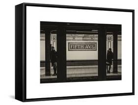 Moment of Life in NYC Subway Station to the Fifth Avenue - Manhattan - New York City-Philippe Hugonnard-Framed Stretched Canvas