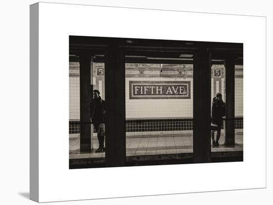 Moment of Life in NYC Subway Station to the Fifth Avenue - Manhattan - New York City-Philippe Hugonnard-Stretched Canvas