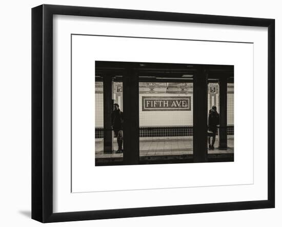 Moment of Life in NYC Subway Station to the Fifth Avenue - Manhattan - New York City-Philippe Hugonnard-Framed Art Print