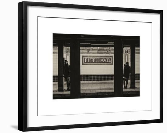 Moment of Life in NYC Subway Station to the Fifth Avenue - Manhattan - New York City-Philippe Hugonnard-Framed Art Print