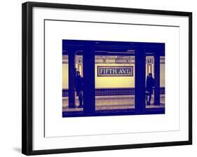 Moment of Life in NYC Subway Station to the Fifth Avenue - Manhattan - New York City-Philippe Hugonnard-Framed Art Print