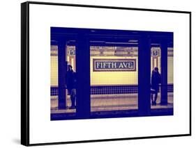 Moment of Life in NYC Subway Station to the Fifth Avenue - Manhattan - New York City-Philippe Hugonnard-Framed Stretched Canvas