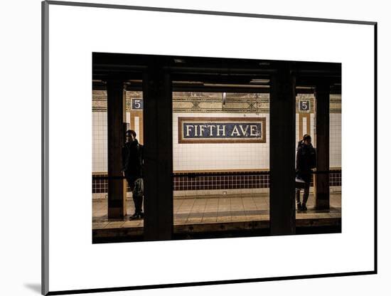 Moment of Life in NYC Subway Station to the Fifth Avenue - Manhattan - New York City-Philippe Hugonnard-Mounted Art Print