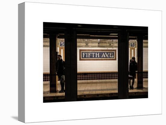 Moment of Life in NYC Subway Station to the Fifth Avenue - Manhattan - New York City-Philippe Hugonnard-Stretched Canvas