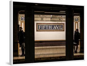 Moment of Life in NYC Subway Station to the Fifth Avenue - Manhattan - New York-Philippe Hugonnard-Framed Photographic Print