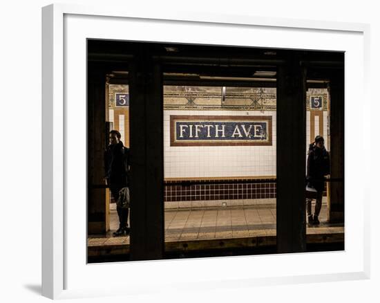 Moment of Life in NYC Subway Station to the Fifth Avenue - Manhattan - New York-Philippe Hugonnard-Framed Photographic Print